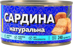 Sardinka v přírodním nálevu s přídavkem oleje 240g Veladis