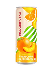 Perlivý nápoj s příchutí pomeranče a broskve 0,33L Morshynska