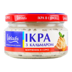 Sleďový kaviár s uzeným kalamárem v omáčce 160g Veladis