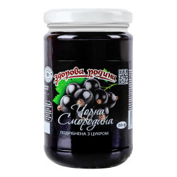 Černý rybíz drcené s cukrem 350g Zdorova Rodina