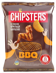 Bramborové chipsy vlnky s příchuti BBQ Křidélka 60g Chipsters