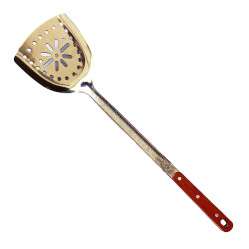 Lopatka-cedník, 47 cm (nerezová ocel, dřevo)