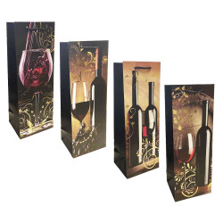 Dárková taška na láhev 36x13cm„Červené víno“