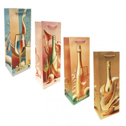 Dárková taška na láhev „Stříkance šampaňského“, 36×13cm