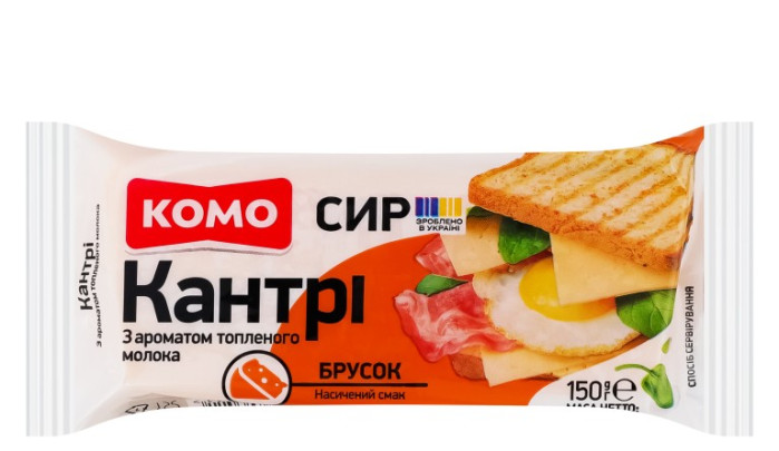 detail Polotvrdý sýr Kantry 150g KOMO