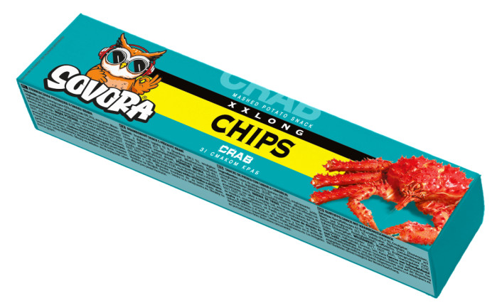 detail Bramborové chipsy s příchutí kraba 50g Sovora
