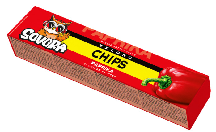 detail Bramborové chipsy s příchutí papriky 50g Sovora