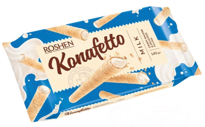 detail Oplatkové trubíčy s mlékem 140g Konafetto