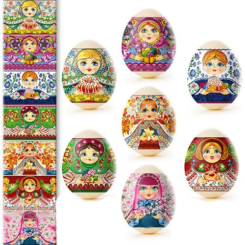 detail Nálepky na vejce 7ks Různé druhy