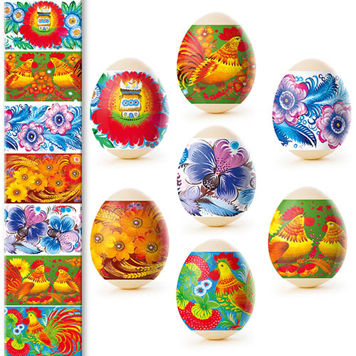 detail Nálepky na vejce 7ks Různé druhy