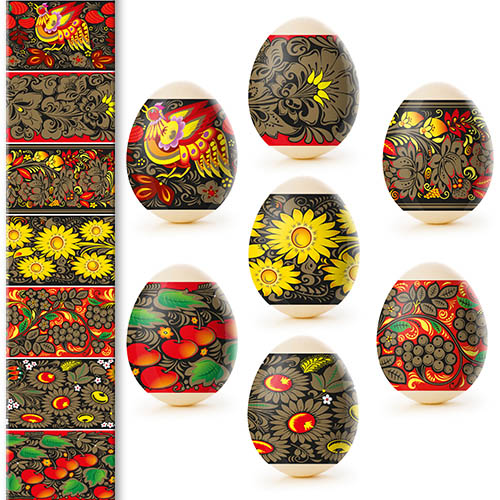 detail Nálepky na vejce 7ks Různé druhy