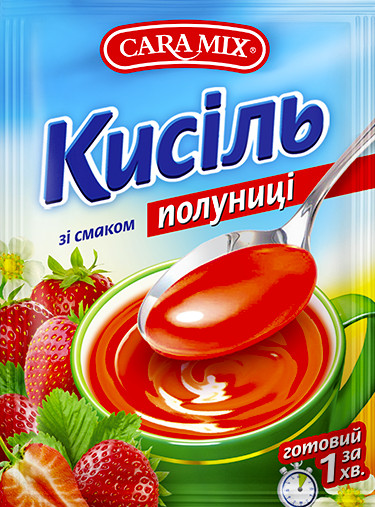 detail Kisel s jahodovou příchutí 90g CARAMIX