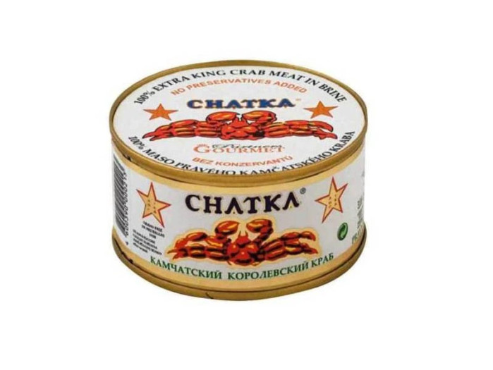 detail Maso kamčatského kraba v nálevu 121g CHATKA