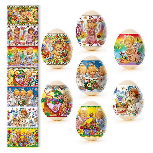 detail Nálepky na vejce 7ks Různé druhy