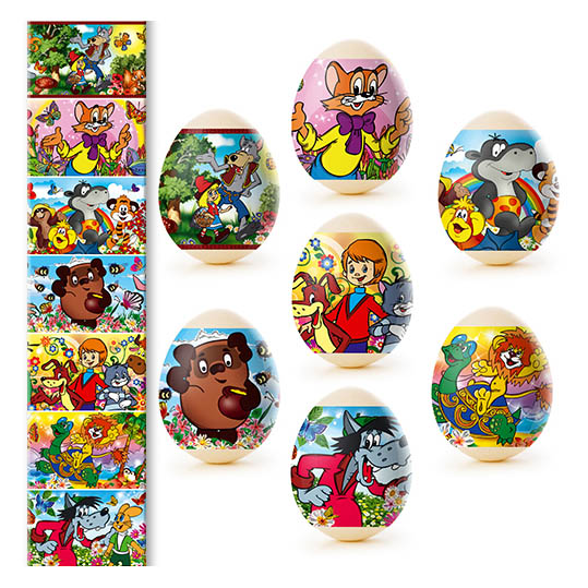 detail Nálepky na vejce 7ks Různé druhy