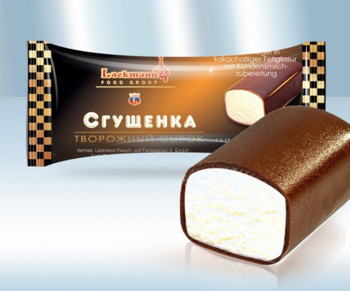 detail Sladký tvaroh Slazené mléko 38g Lackmann