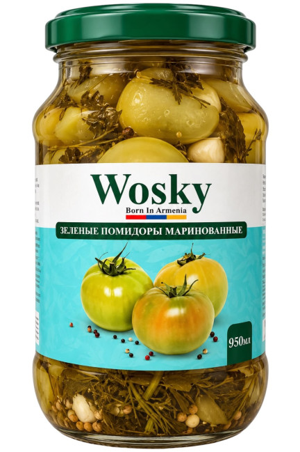 detail Rajčata zelená marinovaná 950ml Wosky