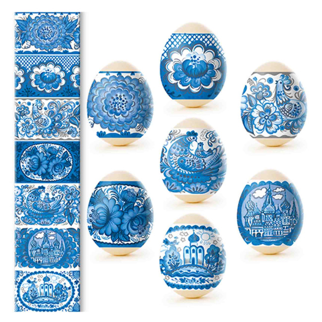 detail Nálepky na vejce 7ks Různé druhy