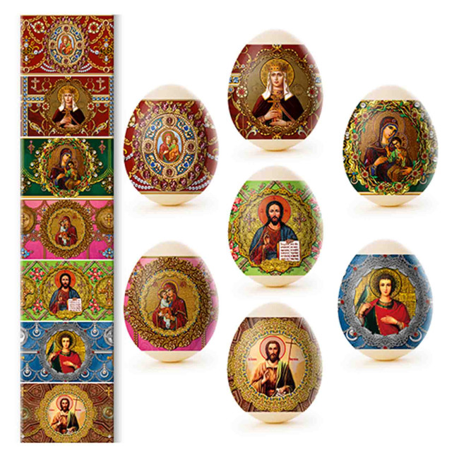 detail Nálepky na vejce 7ks Různé druhy