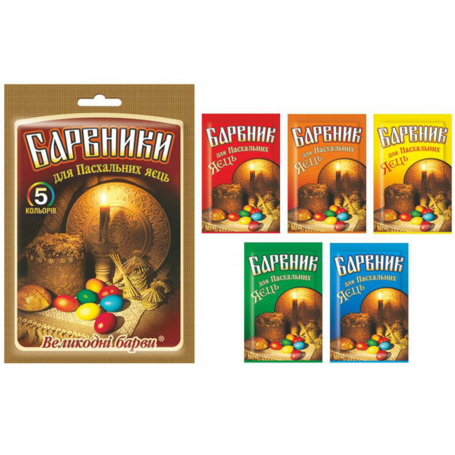 detail Barvivo na vejce 5 barev 25g