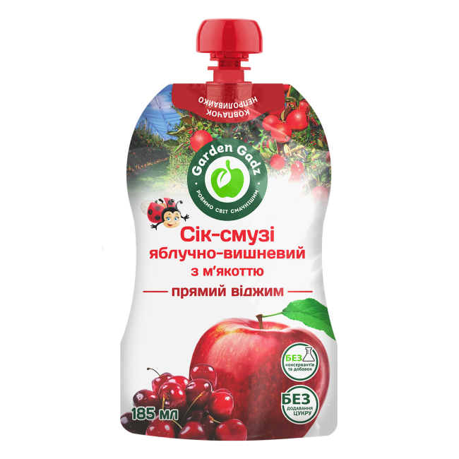 detail Jablečno-třešňový džus-smoothie s dužinou 185ml Garden Gadz