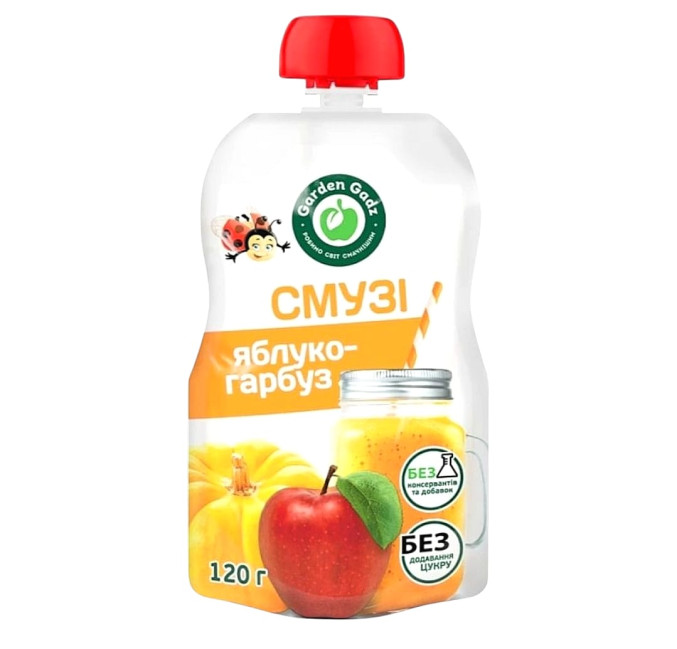detail Jablečno-dýnové smoothie s dužinou 120 g Garden Gadz