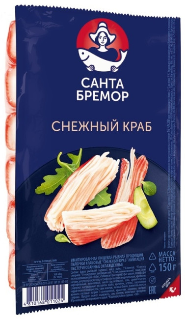 detail Krabí tyčinky Sněžný krab 150 g Santa Bremor