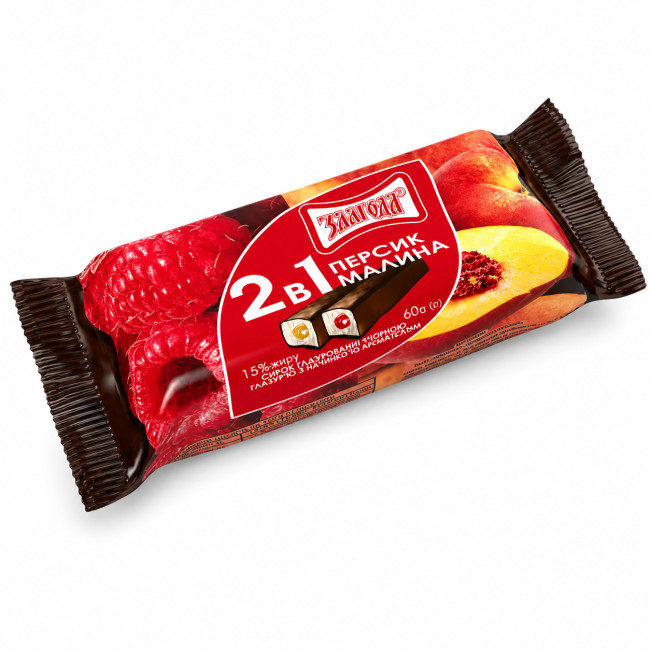 detail Tvarohové tyčinky 2v1 s broskvovou a malinovou náplní 60g Zlagoda