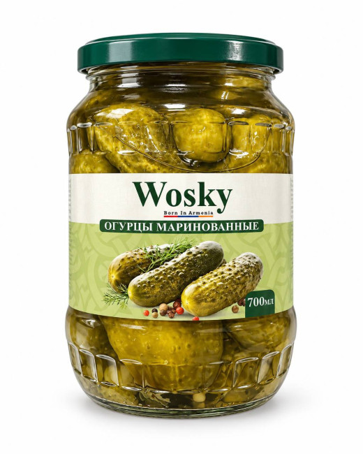 detail Okurky marinované 700ml Wosky
