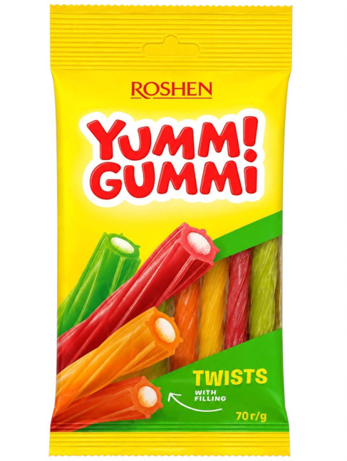 detail Želé s náplní s ovocnou příchutí 70g Roshen