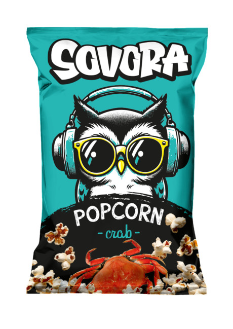 detail Popcorn do mikrovlnky s příchutí Krab 100g Sovora