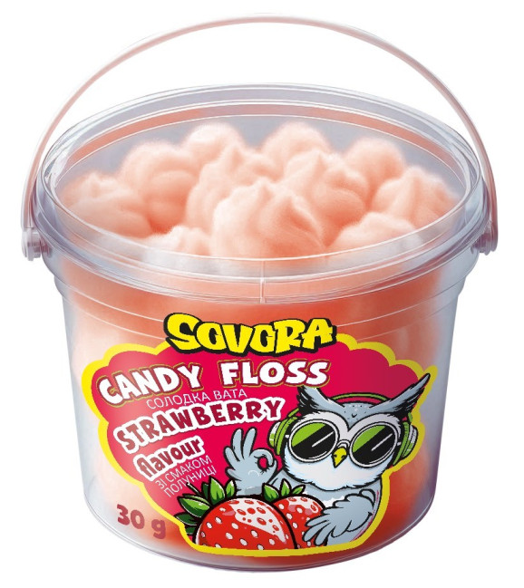 detail Cukrová vata s jahodovou příchutí 30g SOVORA