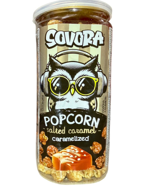 detail Popcorn s příchutí slaný karamel 160g Sovora