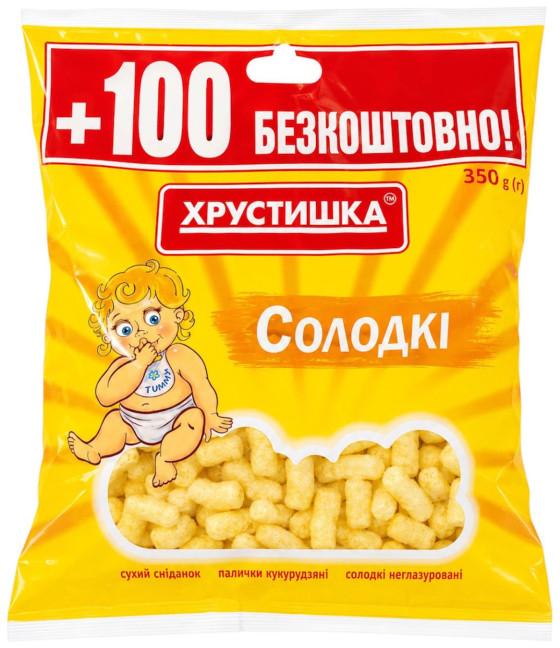 detail Kukuřičné tyčinky sladké neglazorované 350g TM Chrustyška