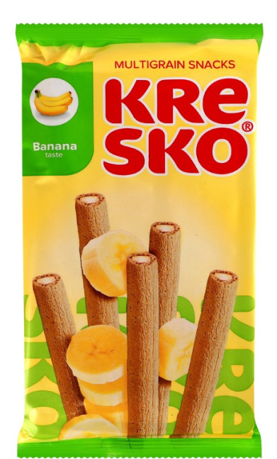 detail SNACKS Kresko s banánovou příchutí 140g ABK