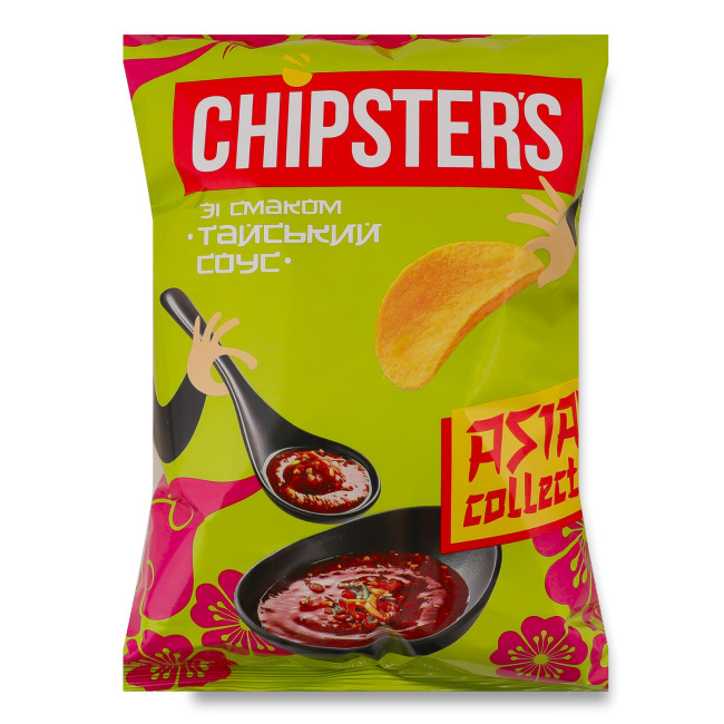 detail Bramborové chipsy s příchutí Tajská omáčka 100g Chipsters