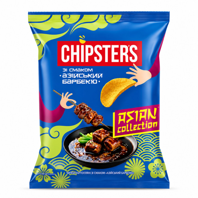 detail Bramborové chipsy s příchutí Azijské barbekue 100g Chipsters