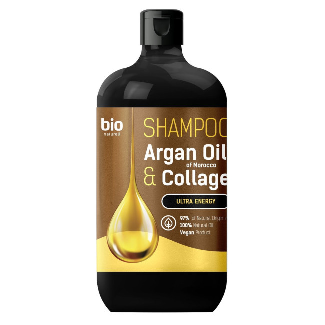 detail Šampon pro všechny typy vlasů Argan Oil + Collagen 946ml Bio Naturell