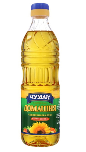 detail Slunečnicový olej za studena lisovaný Domácí 0,9l Čumak